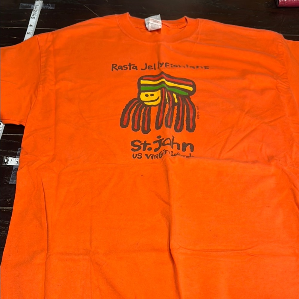 Hanes Orange Rasta Jellyfish Tee